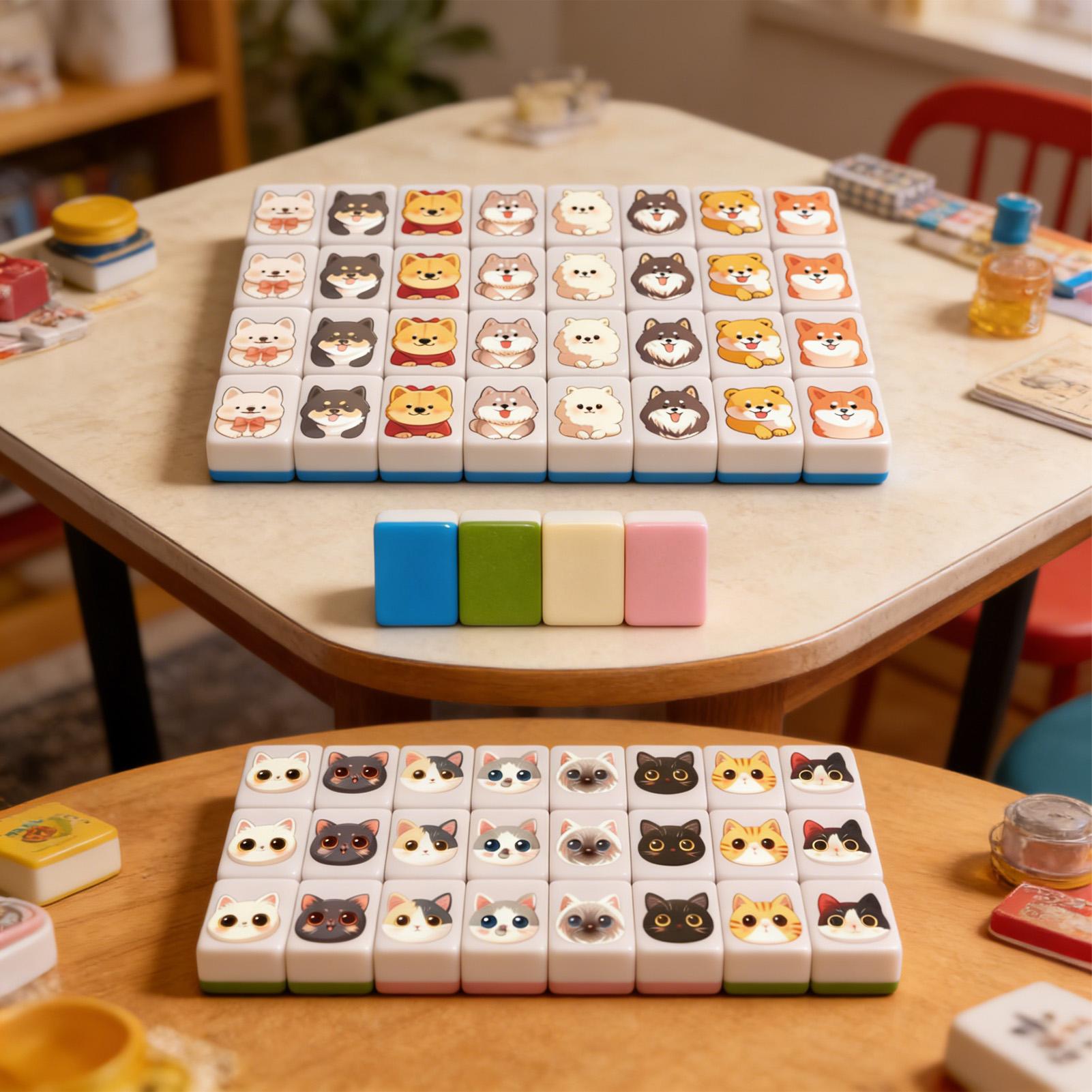 Board Game Mahjong - 65 Stuks Mini Mahjong Bordspel Set