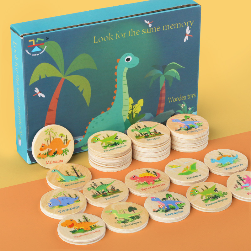 Board Game Idea - Geheugenspel Dinosaurus Matching Toy Voorschoolse Matching