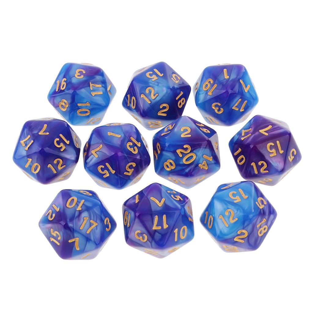 Board Game Arena - 10 stuks polyhedrale 20-zijdige dobbelstenen D20