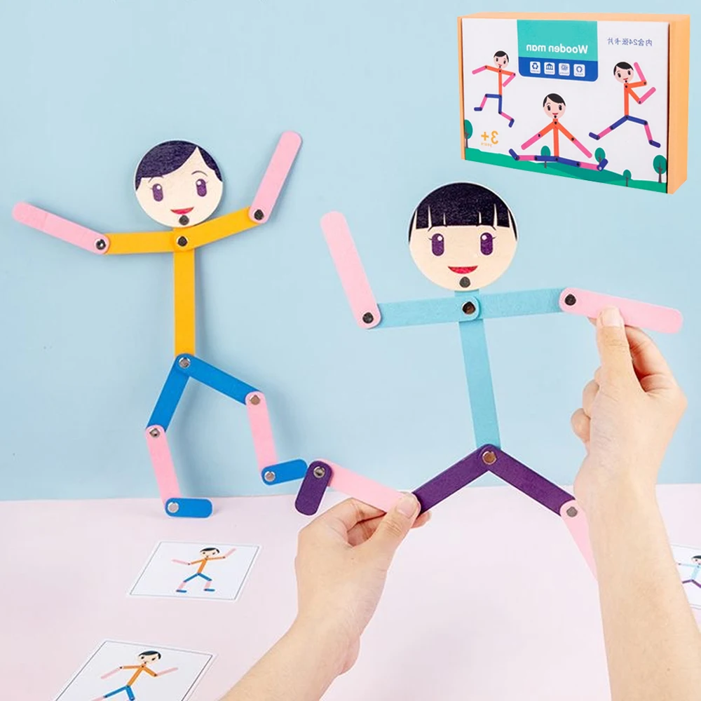 Board Game With Questions - Sport Houten Man Materiaal DIY Puzzel