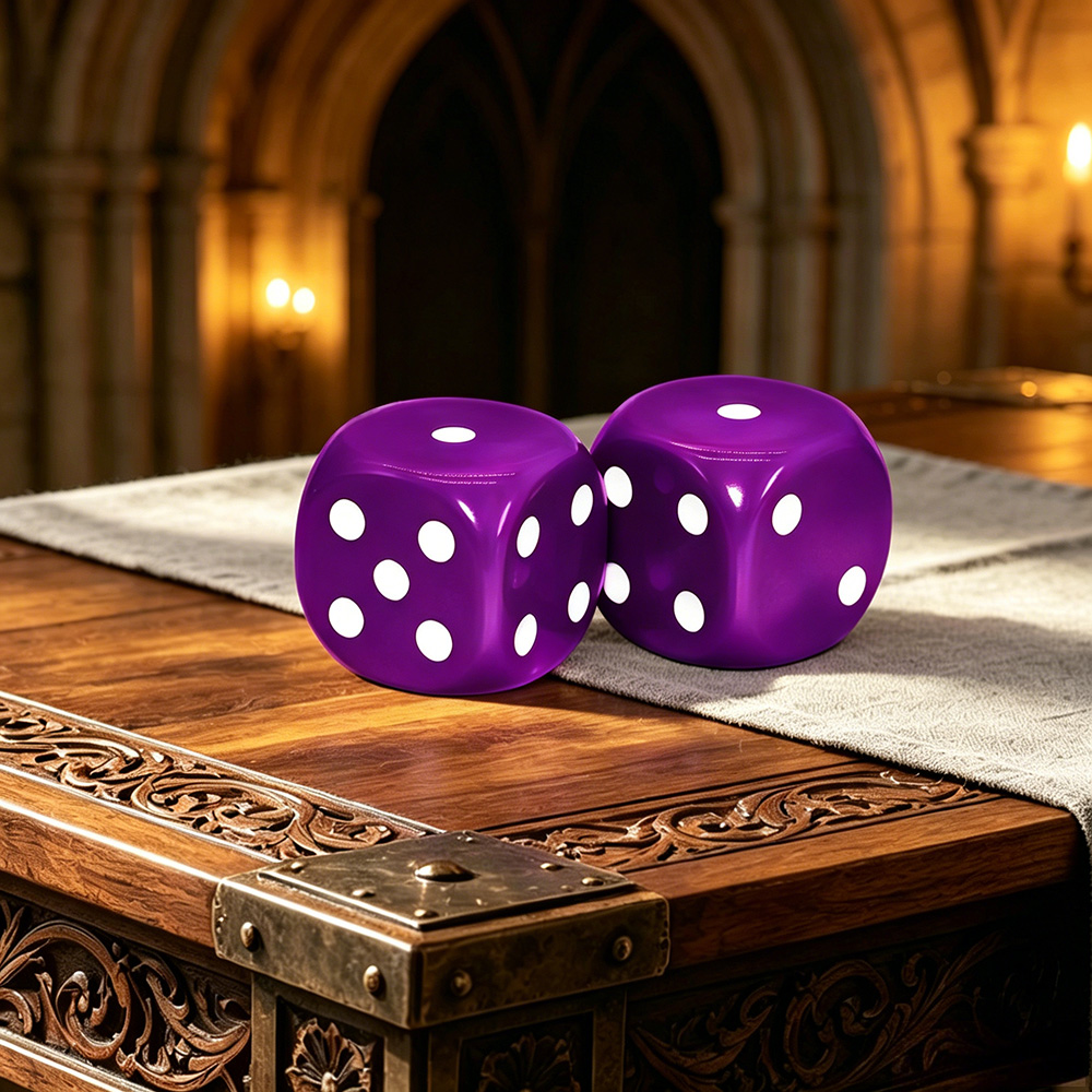 2 stuks grote paarse dobbelste - Board Game Dnd recensie en prijs