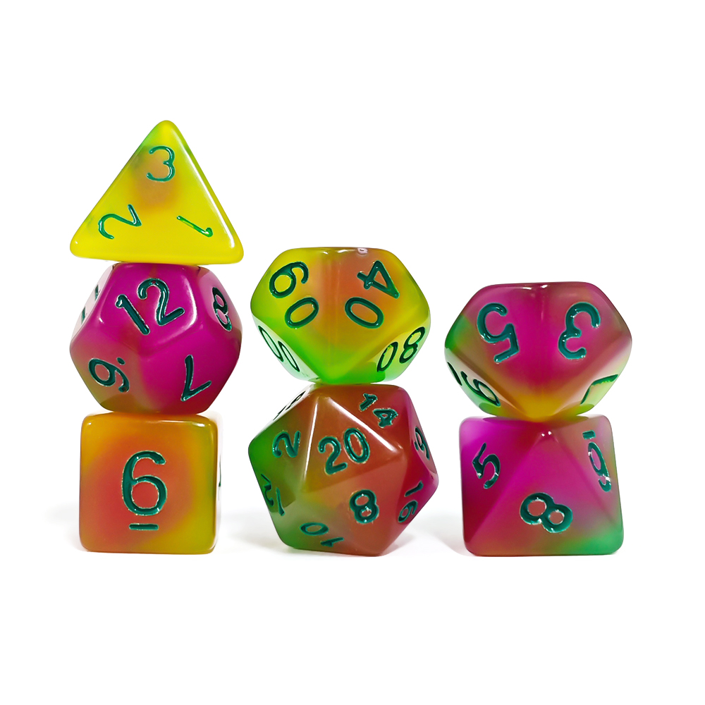 7-delige set Glow-in-the-Dark  - Board Game Dnd recensie en prijs
